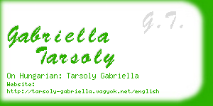 gabriella tarsoly business card
